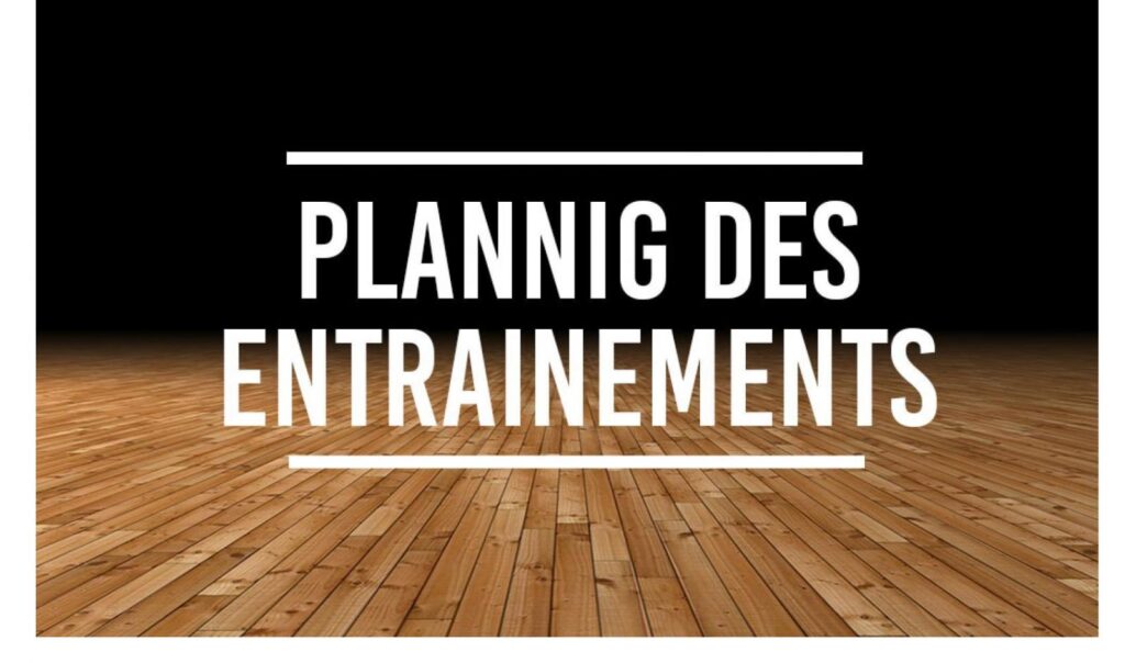 planning entrainements